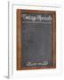 Today Specials - White Chalk Menu Sign on a Vintage Slate Blackboard-PixelsAway-Framed Art Print