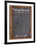 Today Specials - White Chalk Menu Sign on a Vintage Slate Blackboard-PixelsAway-Framed Art Print