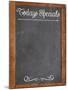 Today Specials - White Chalk Menu Sign on a Vintage Slate Blackboard-PixelsAway-Mounted Art Print