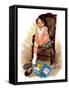 "Toddler in Rocker,"November 12, 1932-Ellen Pyle-Framed Stretched Canvas