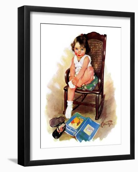 "Toddler in Rocker,"November 12, 1932-Ellen Pyle-Framed Giclee Print