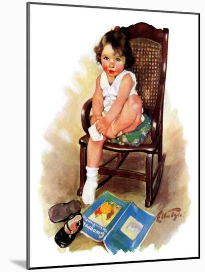 "Toddler in Rocker,"November 12, 1932-Ellen Pyle-Mounted Giclee Print
