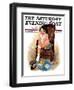 "Toddler in Rocker," Saturday Evening Post Cover, November 12, 1932-Ellen Pyle-Framed Giclee Print