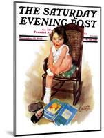 "Toddler in Rocker," Saturday Evening Post Cover, November 12, 1932-Ellen Pyle-Mounted Giclee Print