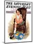 "Toddler in Rocker," Saturday Evening Post Cover, November 12, 1932-Ellen Pyle-Mounted Giclee Print