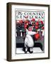 "Toddler Watering Geraniums," Country Gentleman Cover, June 28, 1924-Katherine R. Wireman-Framed Giclee Print