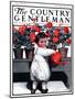 "Toddler Watering Geraniums," Country Gentleman Cover, June 28, 1924-Katherine R. Wireman-Mounted Giclee Print