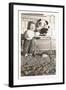 Toddler with Stuffed Panda-null-Framed Art Print