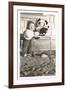 Toddler with Stuffed Panda-null-Framed Art Print