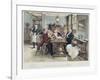 Toddy at the Cheshire Cheese, Published 1896-Walter Dendy Sadler-Framed Giclee Print