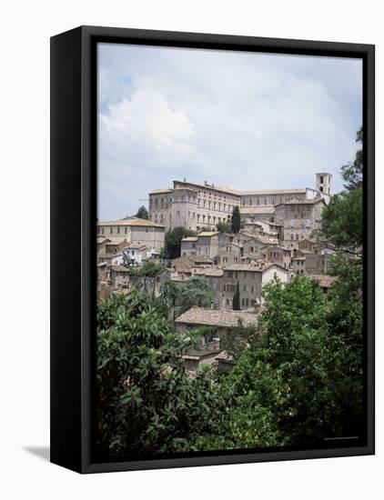 Todi, a Typical Umbrian Hill Town, Umbria, Italy-Tony Gervis-Framed Stretched Canvas