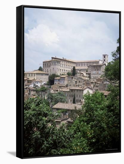 Todi, a Typical Umbrian Hill Town, Umbria, Italy-Tony Gervis-Framed Stretched Canvas