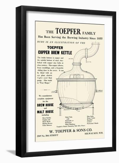 Toepfer Copper Brew Kettle-null-Framed Art Print