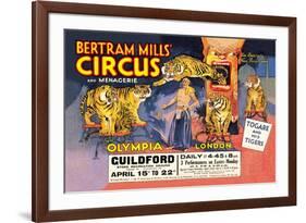 Togare and his Tigers: Bertram Mills' Circus and Menagerie-null-Framed Art Print