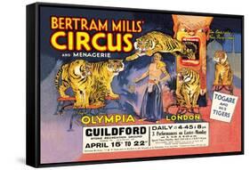 Togare and his Tigers: Bertram Mills' Circus and Menagerie-null-Framed Stretched Canvas