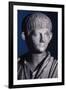 Togate Statue of the Young Nero, Front View of the Head, C.50 Ad (Marble) (Detail of 140378)-Roman-Framed Giclee Print