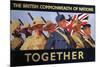 Together', 2nd World War Recruitment Poster-null-Mounted Giclee Print