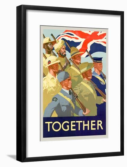 Together British Servicement WWII War Propaganda Art Print Poster-null-Framed Poster