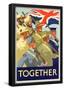 Together British Servicement WWII War Propaganda Art Print Poster-null-Framed Poster