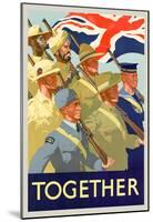 Together British Servicement WWII War Propaganda Art Print Poster-null-Mounted Poster
