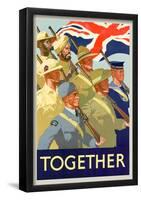 Together British Servicement WWII War Propaganda Art Print Poster-null-Framed Poster
