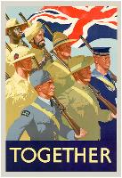 Together British Servicement WWII War Propaganda Art Print Poster-null-Lamina Framed Poster