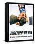 Together We Win Labor-Management Poster-null-Framed Stretched Canvas