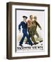 Together We Win Poster-James Montgomery Flagg-Framed Giclee Print