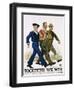 Together We Win Poster-James Montgomery Flagg-Framed Giclee Print