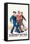 Together We Win-James Montgomery Flagg-Framed Stretched Canvas
