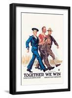 Together We Win-James Montgomery Flagg-Framed Art Print