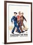 Together We Win-James Montgomery Flagg-Framed Art Print