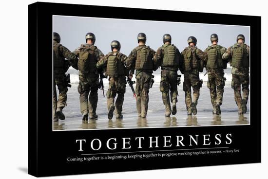 Togetherness: Inspirational Quote and Motivational Poster-null-Stretched Canvas