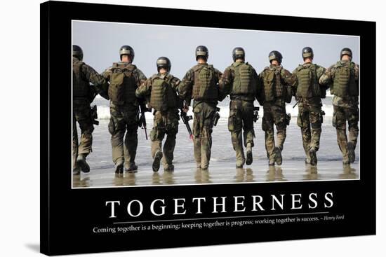 Togetherness: Inspirational Quote and Motivational Poster-null-Stretched Canvas