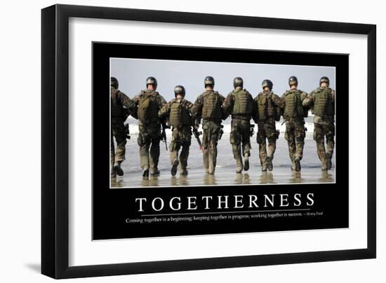 Togetherness: Inspirational Quote and Motivational Poster-null-Framed Premium Photographic Print