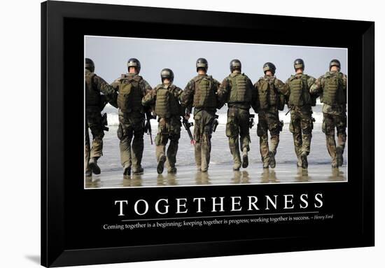 Togetherness: Inspirational Quote and Motivational Poster-null-Framed Premium Photographic Print