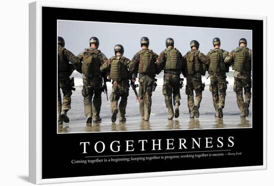 Togetherness: Inspirational Quote and Motivational Poster-null-Framed Photographic Print