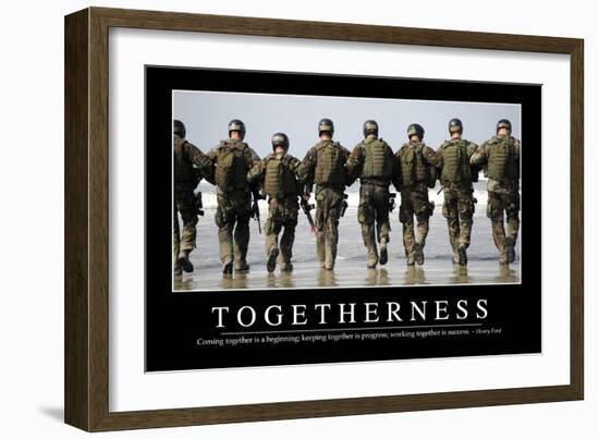 Togetherness: Inspirational Quote and Motivational Poster-null-Framed Photographic Print