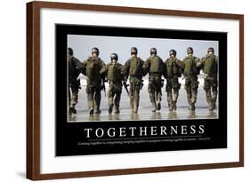 Togetherness: Inspirational Quote and Motivational Poster-null-Framed Photographic Print