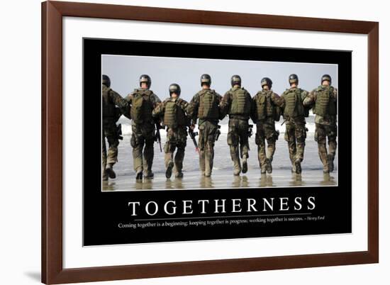 Togetherness: Inspirational Quote and Motivational Poster-null-Framed Photographic Print