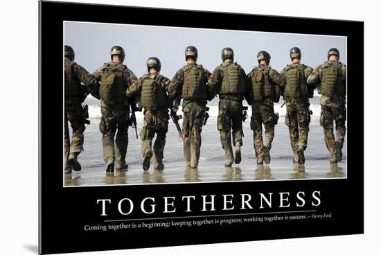 Togetherness: Inspirational Quote and Motivational Poster-null-Mounted Photographic Print