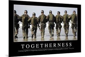 Togetherness: Inspirational Quote and Motivational Poster-null-Mounted Photographic Print