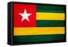 Togo Flag Design with Wood Patterning - Flags of the World Series-Philippe Hugonnard-Framed Stretched Canvas