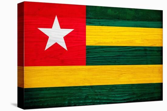 Togo Flag Design with Wood Patterning - Flags of the World Series-Philippe Hugonnard-Stretched Canvas