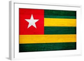 Togo Flag Design with Wood Patterning - Flags of the World Series-Philippe Hugonnard-Framed Art Print