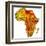 Togo on Actual Map of Africa-michal812-Framed Art Print