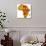 Togo on Actual Map of Africa-michal812-Art Print displayed on a wall
