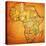 Togo on Actual Map of Africa-michal812-Stretched Canvas