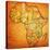 Togo on Actual Map of Africa-michal812-Stretched Canvas