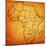 Togo on Actual Map of Africa-michal812-Mounted Art Print